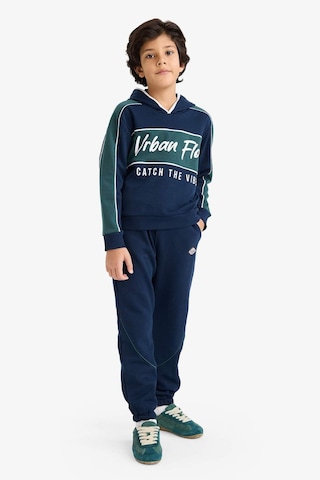 Defacto Erkek Çocuk 2li Takım Kapüşonlu Baskılı Sweatshirt Eşofman Altı G5354a825wnnv256 Lacivert-nv256