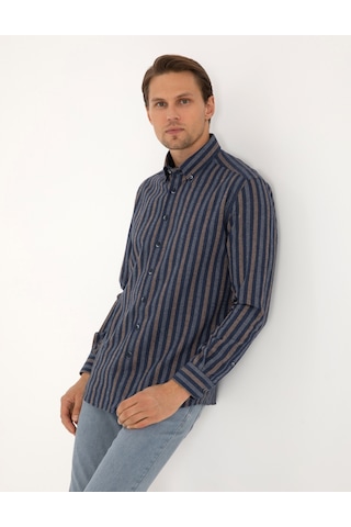Pierre Cardin Erkek Lacivert Gömlek Desenli 50312384-vr033 Lacivert