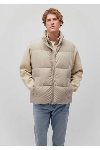 Mavi Bej Şişme Yelek Loose Fit / Bol Rahat Kesim 0110362-70154 Krem