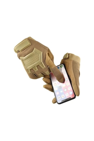 Kosona Erkekler İçin Kış Motosiklet Eldiveni - Ultra İnce Fiber, Isı Sağlama, Dokunmatik Ekran Uyumlu, Xl Krem Renk 1 Çift