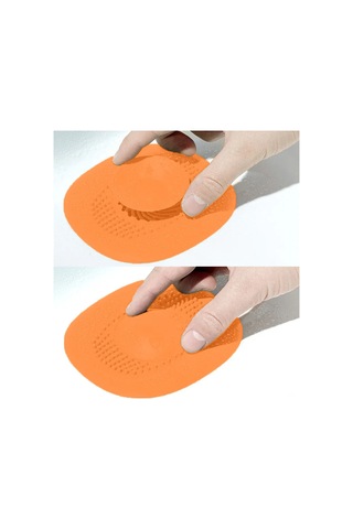 Suofeng 4 Adet Silikon Tüp Kapağı - Duş Banyo Lavabo Tüp Filtresi - Saç Geri Kalıntı Engelleyici - Koku Engelleme - Turuncu Portakal