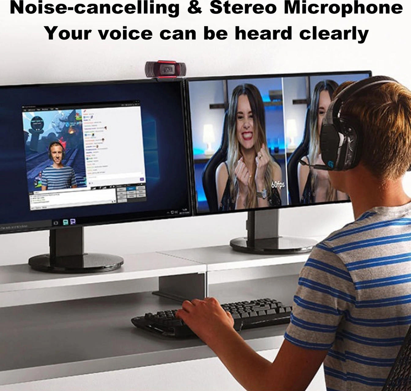 Youmex Usb 2.0 Web Kamera, 720p Hd, 120 Geniş Açı, 80 Ayarlanabilir, Gürültü Engelleme Mikrofon, Plug & Play, Çeşitli Yazılımlarla Uyumlu Qq, Skype, Facebook