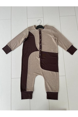 Oliven The Kid Oliventhekid Bisiklet Yaka Triko Tulum Vizon Kahve Kahverengi