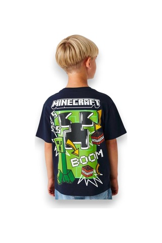 Sea Bubbles Minecraft Çocuk Tişört Lacivert