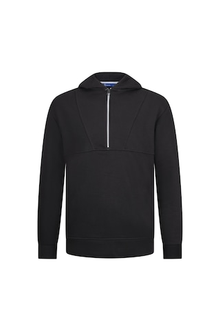 Hatemoğlu Siyah Regular Fit Fermuarlı Kapüşonlu Sweatshirt Siyah