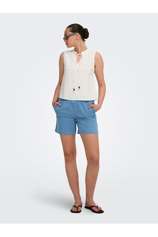 Only Onlswar S/l Frıll Top Wvn Kadın Beyaz Bluz - 15378512