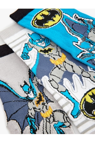 Koton 3'lü Batman Baskılı Çorap Seti Lisanslı Multıcolor 5skb80052aa Mavi