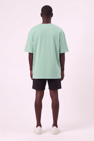 Lixa Air Jordan Orta Logo Turkuaz Oversize Erkek T-shirt 142725 SİYAH