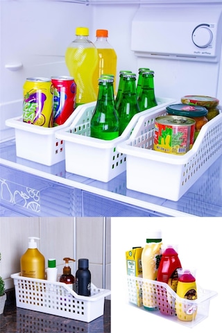Çok Amaçlı Plastik Dolap Içi Düzenleyici Saklama Kutusu Organizer Sepet 34 13 Diğer