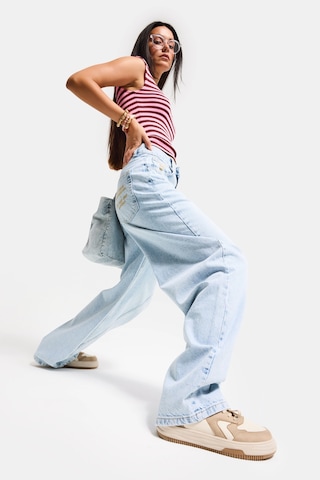 it's basic Kadın Ice 4s6-3 Balon Fit Cep Nakışlı Özel Tasarım Denim Jean Ice Kot