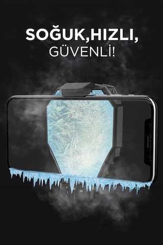 Torima Acc-30 Kablolu Cep Telefonu Soğutma Fanı Gamer Oyuncu Radyatör Soğutucu Siyah