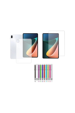 Xiaomi Mi Pad 5 Uyumlu Silikon Kılıf + Nano Ekran Koruyucu + Kalem