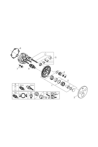 Grohe Grohtherm Smartcontrol Üç Valfli Akış Kontrollü Ankastre Termostatik Duş Bataryası - 29121Dl0 Bakır