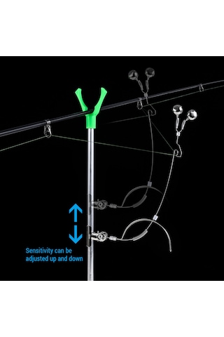 Paslanmaz Çelik Balıkçılık Isırığı Alarmı Gece Balıkçılık Olta Yemi Alarmı İkili Zillerle