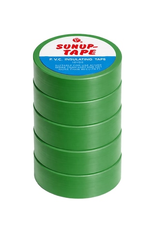 Sunup Sn-27923 Yeşil 0.13x18mm İzole Pvc Elektrik Yalıtım Bant 5'li Paket