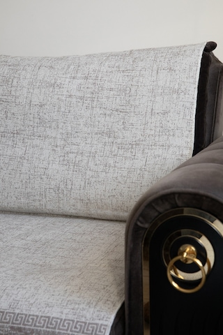 Liva Pamuklu Saçaklı Koltuk - Çekyat Örtüsü 170x220 - Kahve Kahverengi