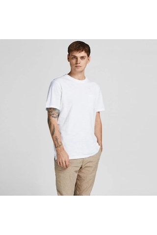Jack & Jones Jack&jones Blatropic Solid Erkek Mavi Yuvarlak Yaka Tişört Mavi