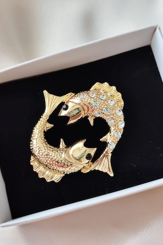 Pisces Duygusal Balık Broşu Çok Renkli
