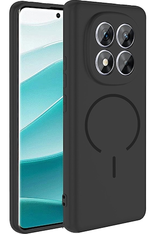 Redmi Note 14 Pro 5g Kılıf M-safe Şarj Özellikli Mkst Meta Kapak - Titanyum-gri Gri