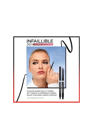 L'Oreal Paris Infaillable Automatic Jel Göz Kalemi Yoğun Siyah