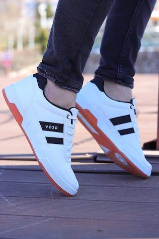 Vojo Gen 5 Rahat Taban Cilt Erkek Sneker Spor Ayakkabı 267800001842 05 Beyaz Beyaz
