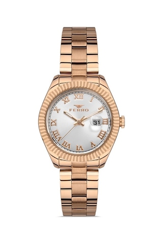 Ferro 33 mm Rose Çelik Kordon Kadın Kol Saati FL21295A-C FL21295A-C