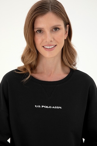 U.S. Polo Assn. Kadın Siyah Bisiklet Yaka Sweatshirt 50296945-VR046