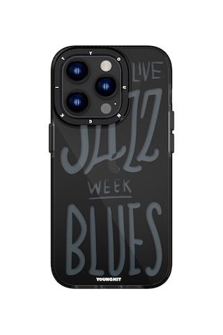 Apple Uyumlu iPhone 14 Pro Kılıf Şeffaf Renkli Yazı Temalı Tasarım Youngkit Jazz Serisi