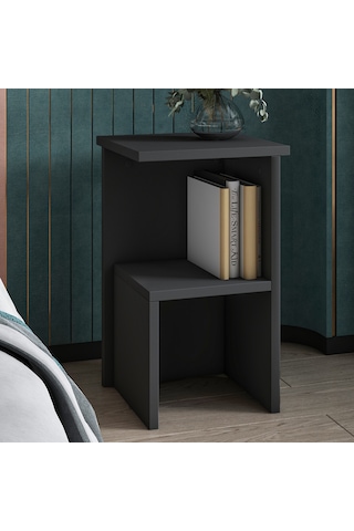 Roisin Modern Çok Amaçlı Komodin & Yan Sehpa Antrasit
