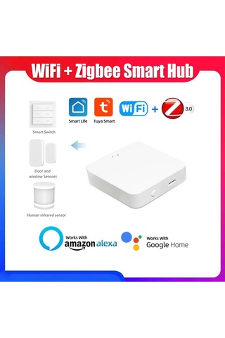 Tuya Zigbee Wifi Bt Mesh Hub Akıllı Çok Modlu Ağ Geçidi Tuya Smart Life Uygulaması Ses Kontrolü İle Çalışır