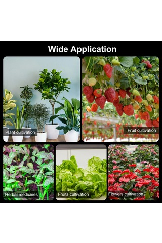 Xindoker Tam Spektrum Bitki Büyüme Lambası 36w - 3000k+5000k+660nm+730nm+395nm Ledler, Fotosentezi Artırır, Çelik Zincirli, Avrupa Standartı Diğer