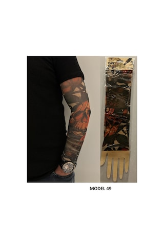 Giyilebilir Dövme 3 Çift 6 Adet Kol Çorap Dövmesi Sleeve Tattoo Set23