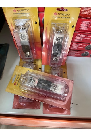 Edison 100 Amper Oto Amfi Sigortası 1 Giriş 1 Çıkış Sigorta Anfi New