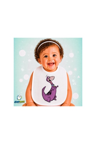Dino Keten Bebek Mama Önlüğü Yumuşak - Emici - Yıkanabilir - Özel Tasarım P045 Çok Renkli