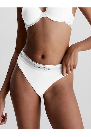 Calvin Klein Kadın Marka Logolu Elastik Bantlı Günlük Kullanıma Uygun Beyaz Külot 0000f3786e 100 Beyaz1