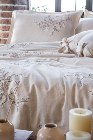 Ecocotton Libera Krem/bej Çift Kişilik %100 Organik Pamuk Nevresim Takımı Krem - Bej