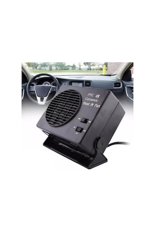 Araba Isıtıcı Isıtma Fanı Araba Camı Buz Çözücü Siyah