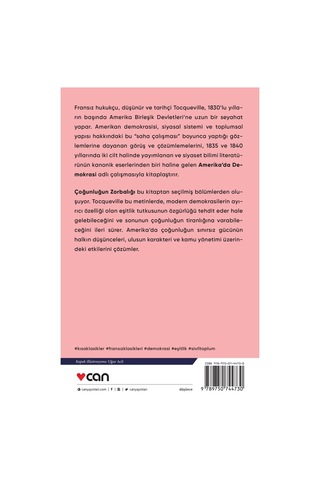 Çoğunluğun Zorbalığı - Alexis de Tocqueville - Can Yayınları