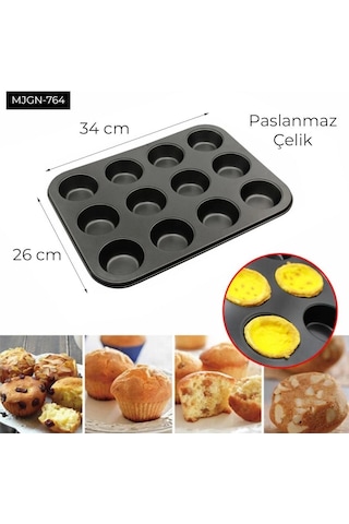 12 Gözlü Kek Kalıbı Çokrenkli