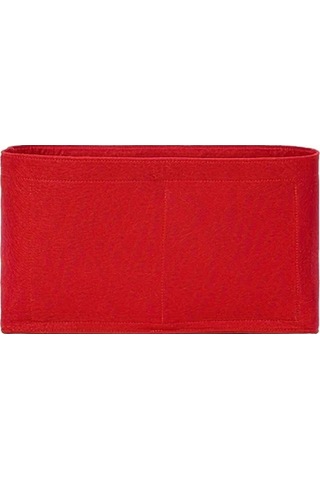 Fochsia Kırmızı Polyester El Çantası Organizatör Seti Fermuarlı Cepli Taşınabilir Çanta Şekillendirici Çok Cepli Saklama Çözümü Gümüş Eskitme