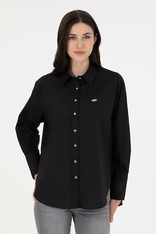 U.s. Polo Assn. Kadın Siyah Gömlek Desenli 50293802-vr046 Siyah