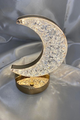 Masa Gece Lambası Led 3 Renk Büyük Boy Hilal Ay