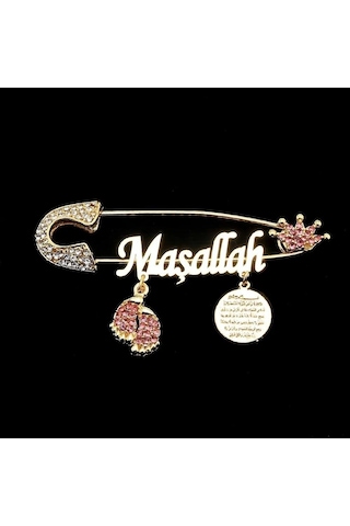 Sahiaksesuar Maşallah Yazılı Bebek Yaka Iğnesi 30