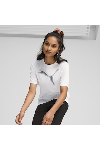 Puma Evostripe Tee Kadın T-shirt-beyaz