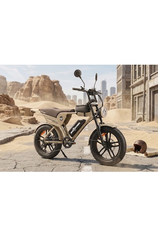 Ape Ryder Genon Ultra 750w Elektrikli Bisiklet Ayna Çanta Ve El Gazı Sarı