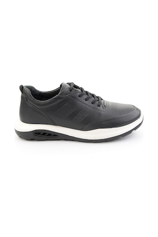 Bambi Siyah Hakiki Deri Erkek Sneaker E01958176343