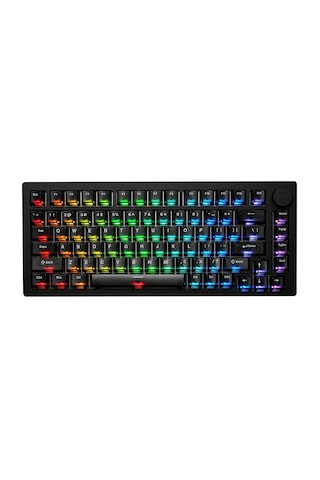 Akko Monsgeek M1 V5 He Black Transparent Astroaim Manyetik Switch 8k Hz Hall Effect Hotswap Rgb Kablosuz İngilizce Gaming Klavye