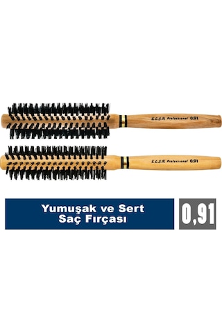 Elsa Professional 0,91 Sert Ve Yumuşak 2'li Saç Fırçası Elsa Professional 0,91 Sert Ve Yumuşak 2'li Saç Fırçası