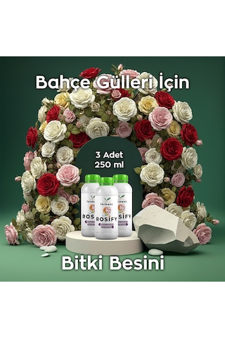 Rosify Üçlü 250 Ml 3 Adet Özel Gül Bakım Besini - Sarmaşık, Baston, Ve Saksı Gülleri İçin 250 ML