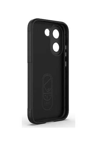 Xiaomi Poco X8 Pro Kılıf Elde Tutma Kolaylıkla Kaydırmaz Kenar Line Dizayn Optietnik Kapak Siyah